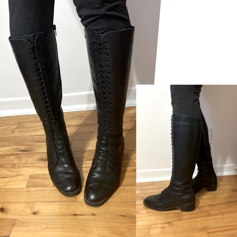 Tall leather boots